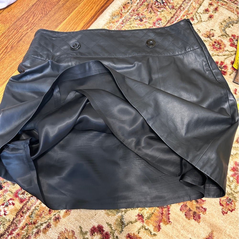 Hobbs London Black Leather Skirt - Picture 6 of 7